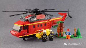 Building Blocks - Firefighter Helicopter (Lego Compatible)