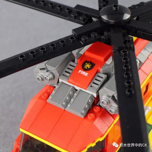 Building Blocks - Firefighter Helicopter (Lego Compatible)