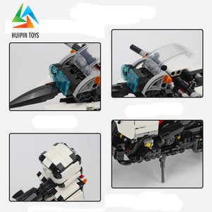 Building Blocks  - Patrol Motorcycle (Lego Compatible)