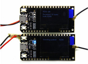ESP32 LoRa and OLED display pair
