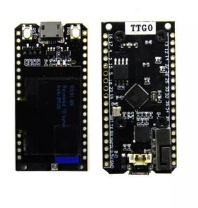 ESP32 LoRa and OLED display pair (Back and fron)