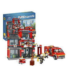 Load image into Gallery viewer, Building Blocks - Firefighter Head Quarters (Lego Compatible)
