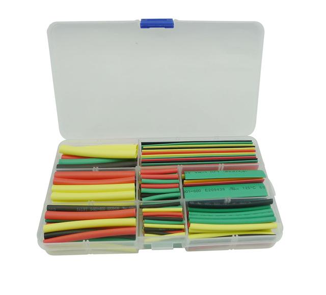 Heat shrink tubing kit various sizes and colours in nice container