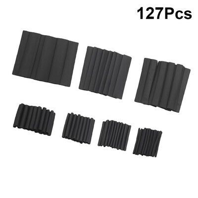 127Pcs Black heat shrink