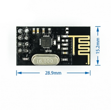 Load image into Gallery viewer, NRF24L01 Wireless Radio module dimensions
