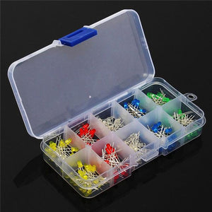 3mm LED kit in a neat container 200 LED's 5 colours