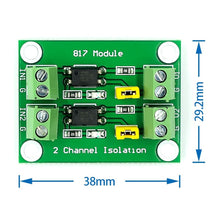 Load image into Gallery viewer, 4 Channel PC817 Opto Switch Dimensions
