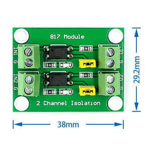 4 Channel PC817 Opto Switch Dimensions