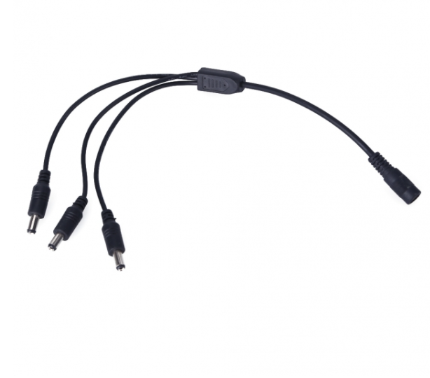 5.5 X 2.5mm DC Female to 3 DC Male Splitter Cable