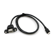 Load image into Gallery viewer, USB Micro to Panel Mount cable
