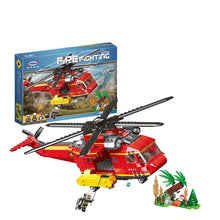Load image into Gallery viewer, Building Blocks - Firefighter Helicopter (Lego Compatible)

